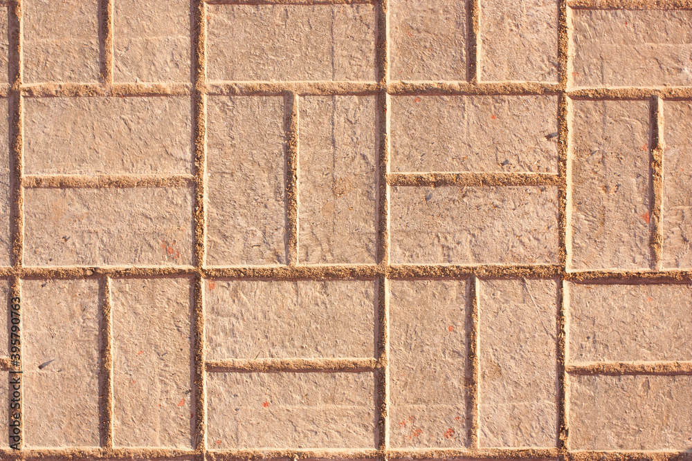 concrete tile walkway, top view concrete tile walkway, top view