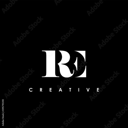 RE Letter Initial Logo Design Template Vector Illustration