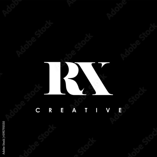 RX Letter Initial Logo Design Template Vector Illustration