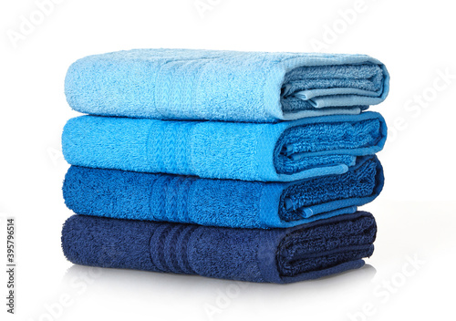 Obraz na płótnie Clean towels stack w salonie