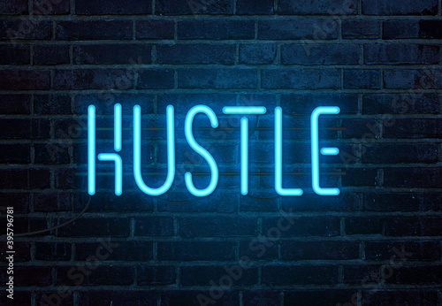Bild auf Leinwand Hustle neon sign