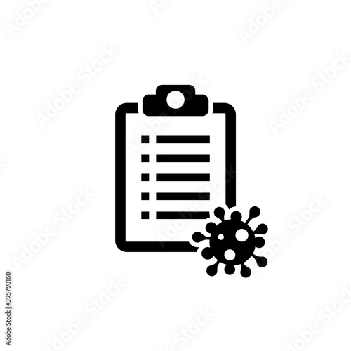 Coronavirus testing symbol. Virus test icon isolated on white background photo