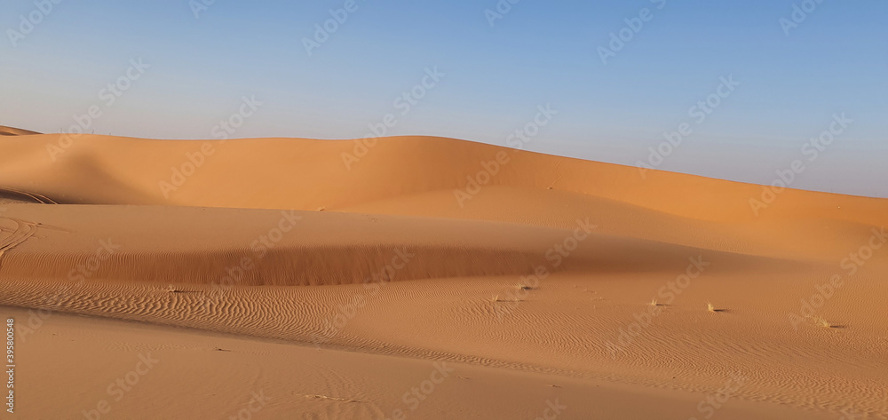 sand dunes in the desert in Saudi Arabia