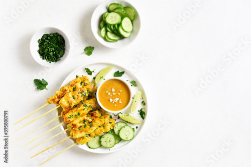 Wallpaper Mural Chicken satay with peanut sauce Torontodigital.ca