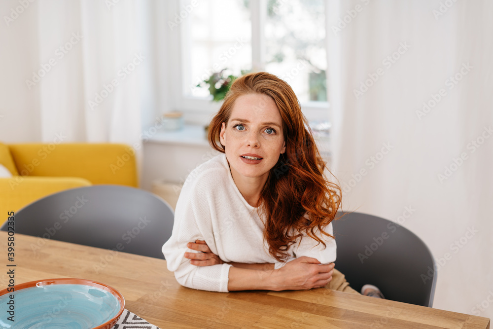 Mesmerised young woman staring at the camera Mesmerised young woman staring at the camera