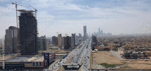 Riyadh skyline  King Fahad Road