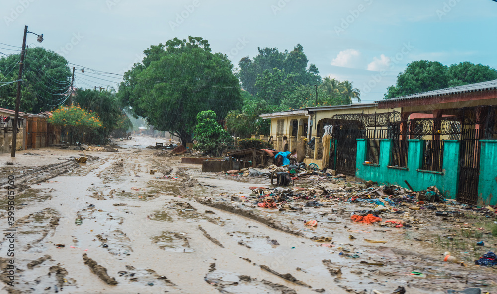 Disaster in La Lima and Valle de Sula Honduras Central America post hurricane ETA and IOTA