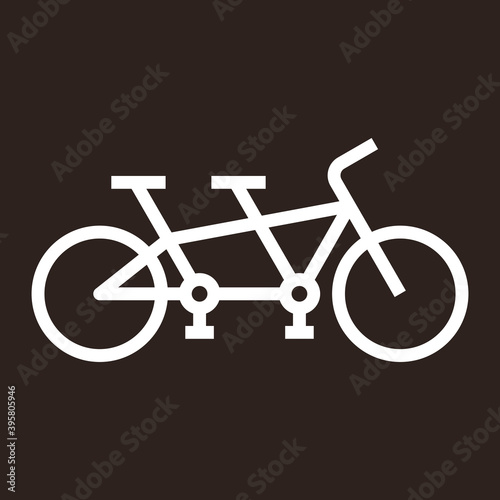 Tandem bike icon