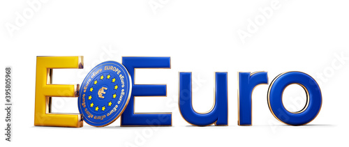 e-euro digital concept of E...