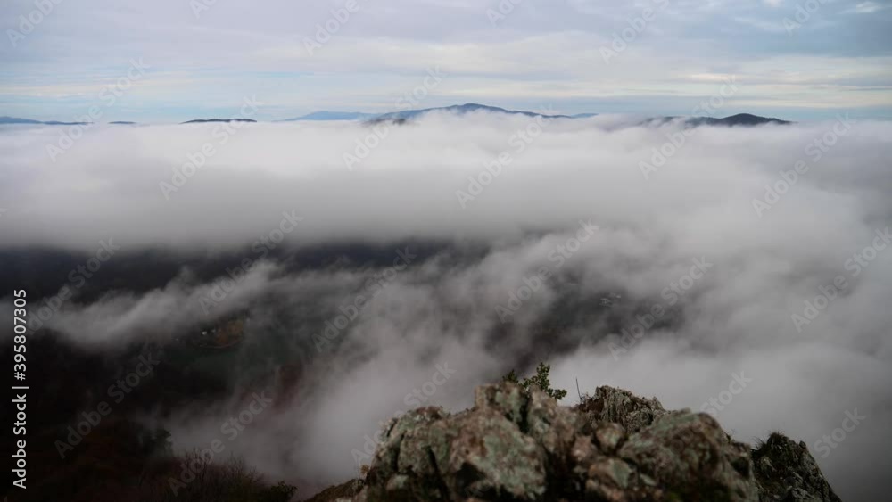 Time Lapse - A view of Sivec mountains in Ruzin locality in Slovakia Time Lapse - A view of Sivec mountains in Ruzin locality in Slovakia