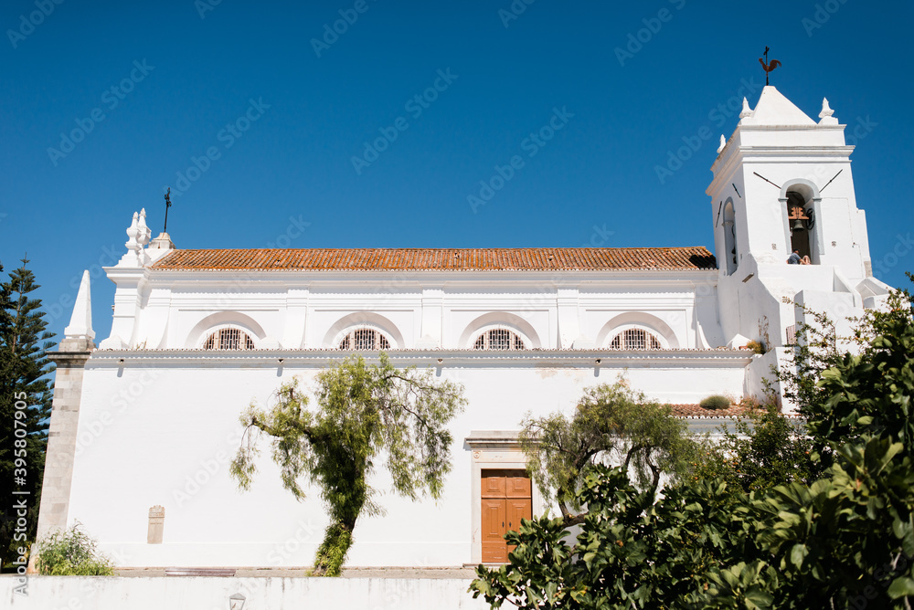 Views from the old castle of Tavira, southern Portugal, of the Santa Maria do Castelo Church, considered a National Monument