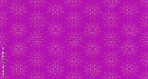 seamless floral pattern. horizontal cover. pink, lilac background. monochrome gilded contour ornament.