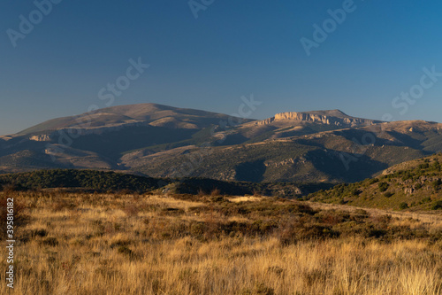Close-up of the Moncayo and surroundings on a clear day