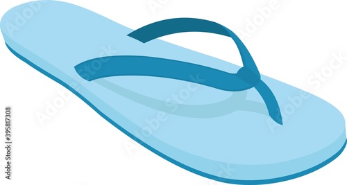 Vector illustration of emoticon of a flip flop