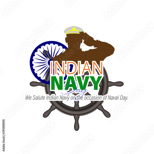 Vector Illustration of Indian Navy Day. December 4.