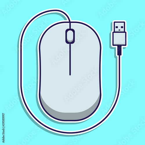 Computer mouse vector icon illustration