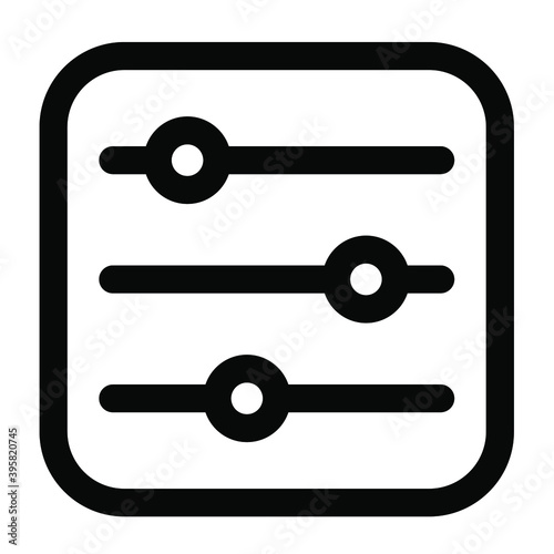 Filter settings sign symbol for web and app ui design. High resolution vector icon isolated on white background.