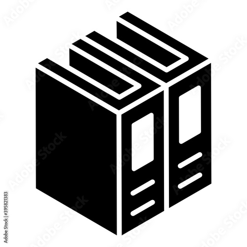 
Vector design of archives in modern isometric style, files  

