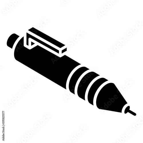 
Office stationery tools, isometric icon of ballpoints 
