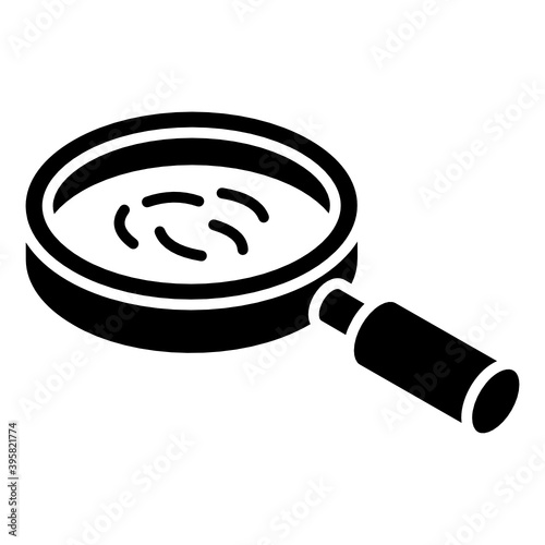 
Lab testing equipment, bacterial examine icon in glyph isometric 

