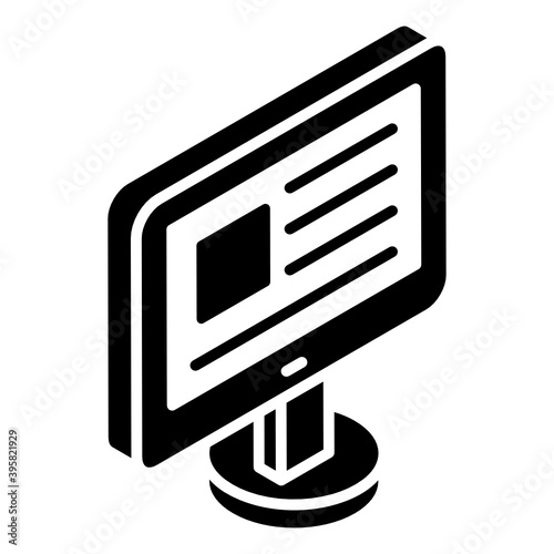 
Blended learning conceptual vector, glyph isometric icon 
