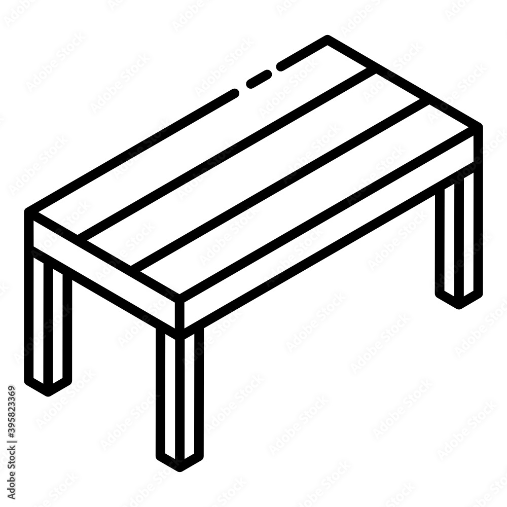 Glyph isometric icon of glass table, coffee table
Glyph isometric icon of glass table, coffee table