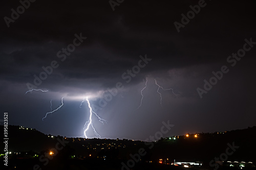 lightning in the city