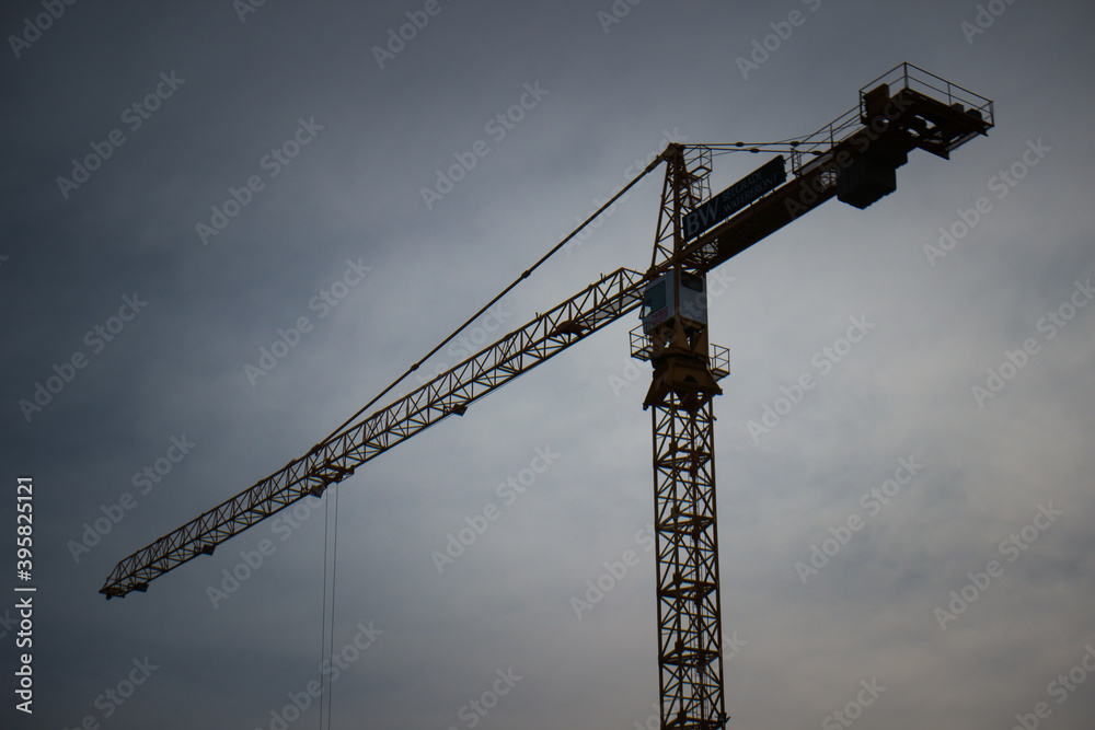 construction crane against the sky