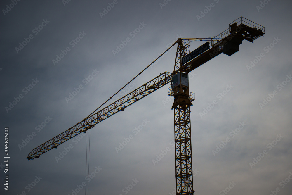 construction crane against the sky construction crane against the sky