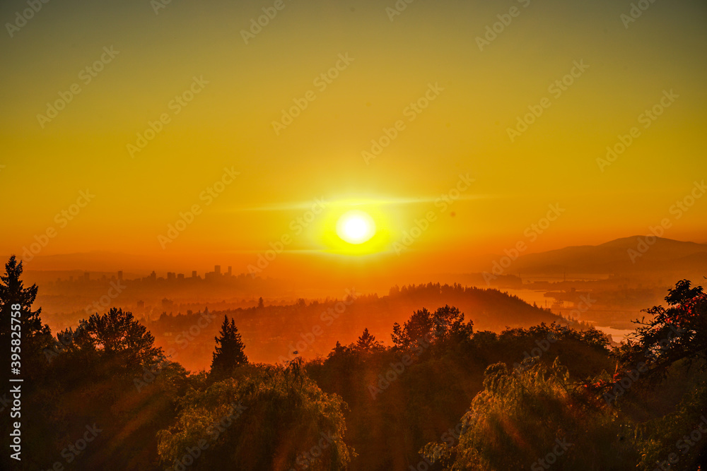 Obraz premium Sunset in Vancouver