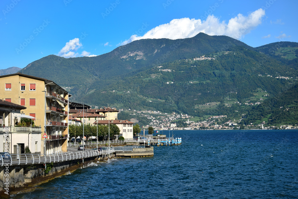The small town Castro at Lake Iseo, Lombardy, Italy.