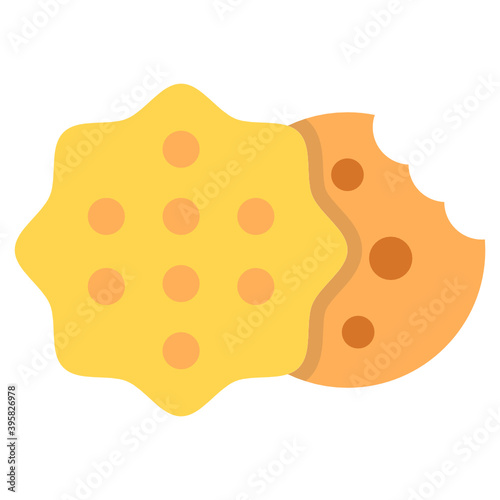 
A flat vector of star cookies, biscuits 
