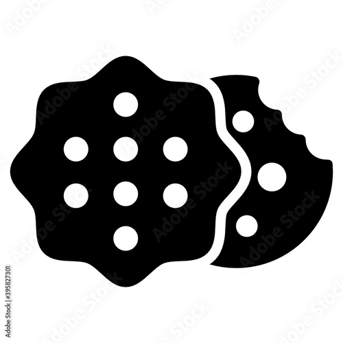 
A flat vector of star cookies, biscuits 

