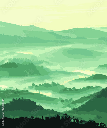 landscape with mountains