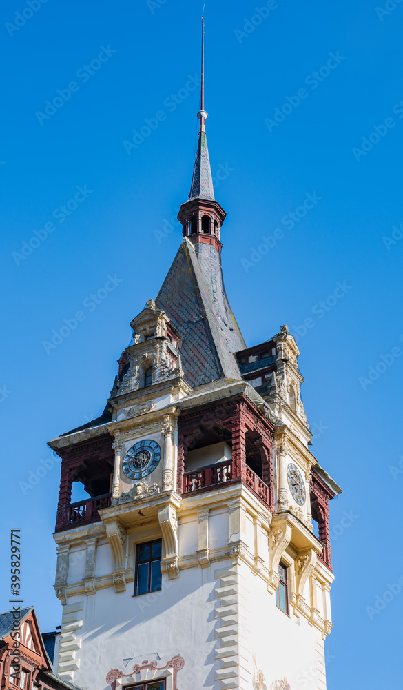 Tower of Peles Castle in Sinaia (RO)
