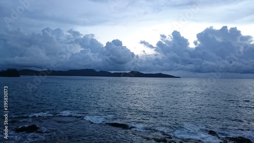 clouds over the sea