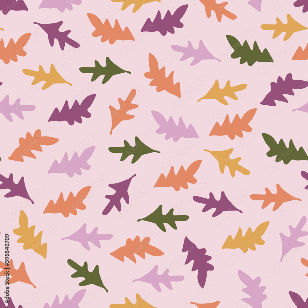 Fall Orange, Purple, Pink, Green, and Yellow Ditsy Fall Orange, Purple, Pink, Green, and Yellow Ditsy