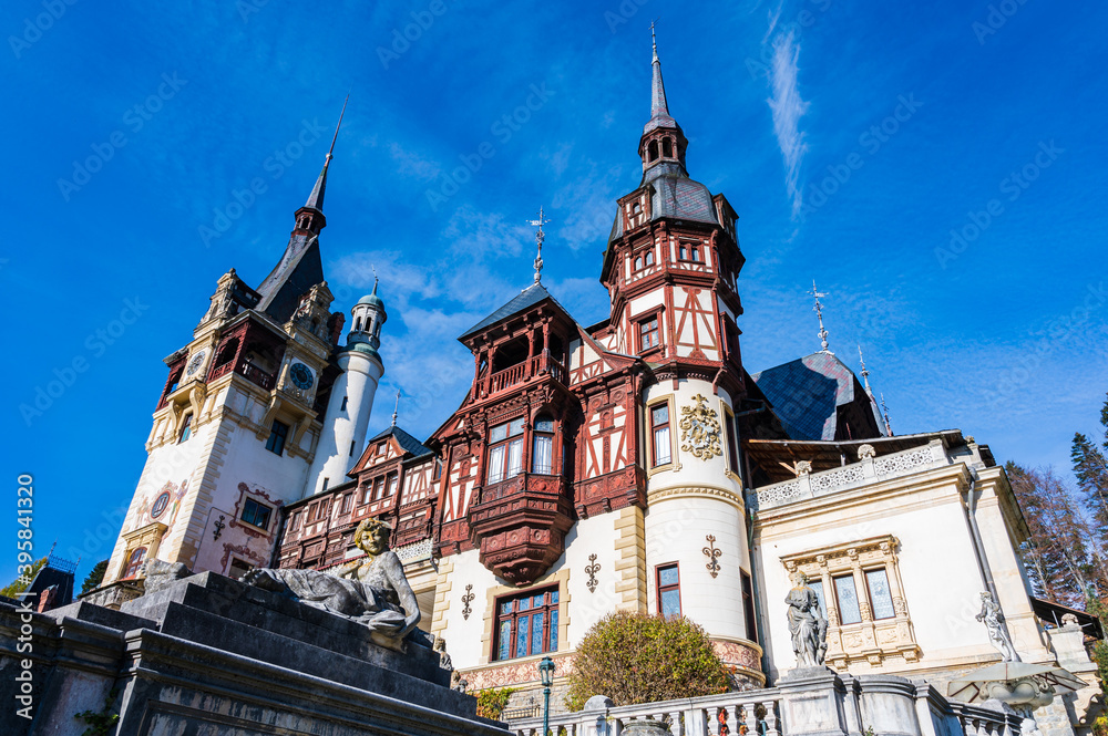 Romanian Castle of Peles near Sinaia - Romania