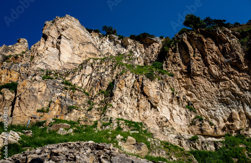 Stones on the slopes of the Avakas mountain gorge on the island of Cyprus.