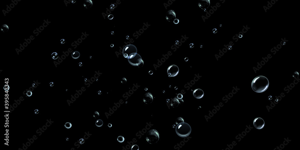 Soap bubbles Stock Image In Black Background