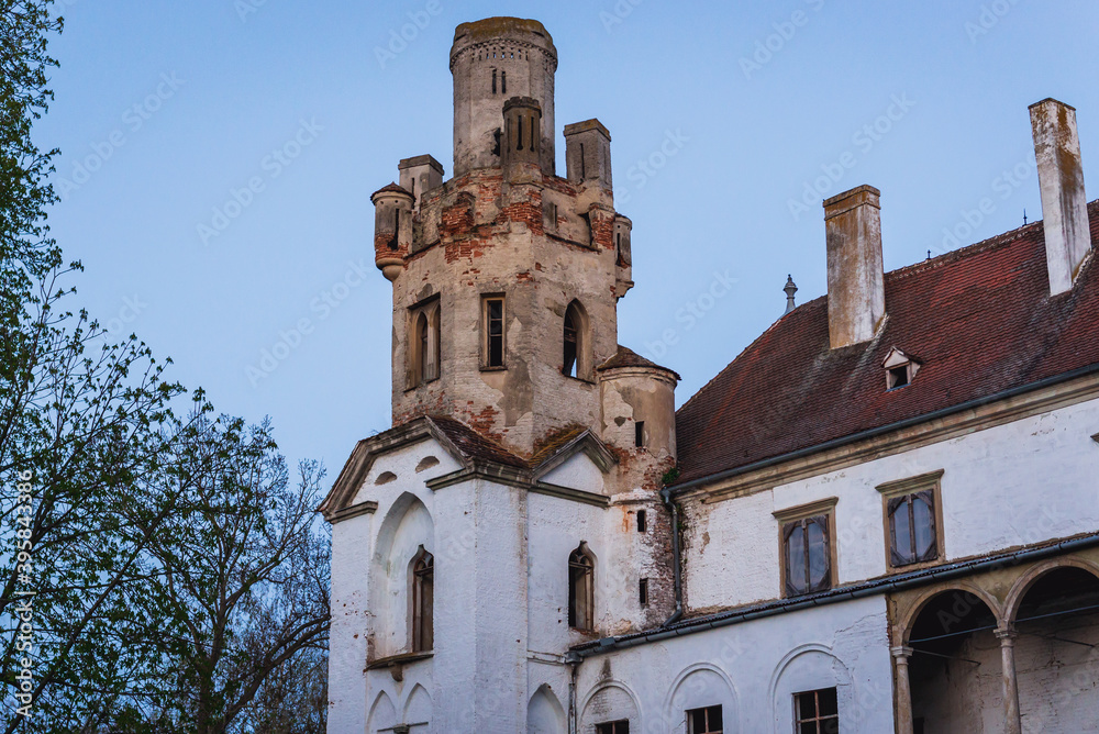 Ruins of castle in Breclav town in South Moravian Region of Czech Republic