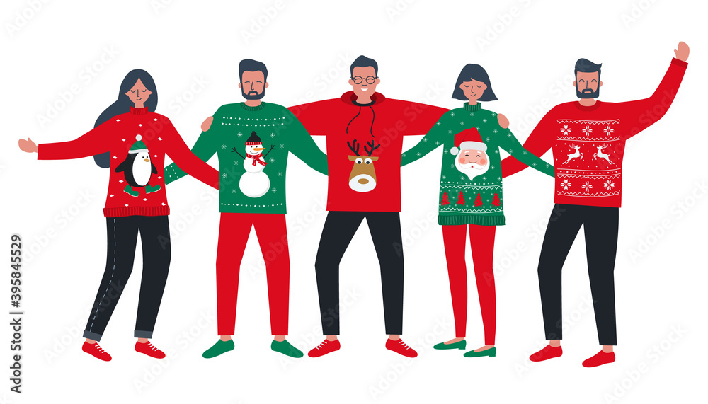 Christmas sweater red green sale