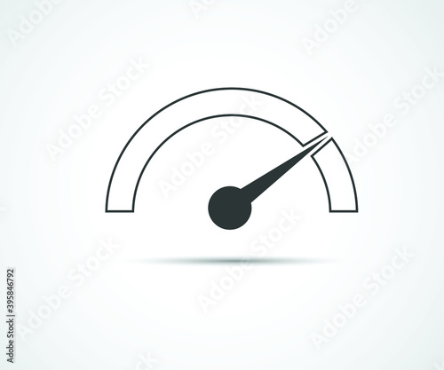 Speed, vector logo racing event, with the main elements of the modification speedometer