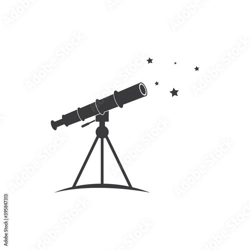 Telescope logo icon vector
