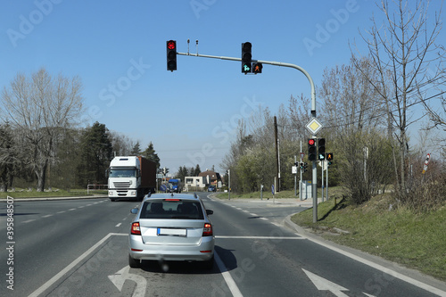 traffic light controlled intersection