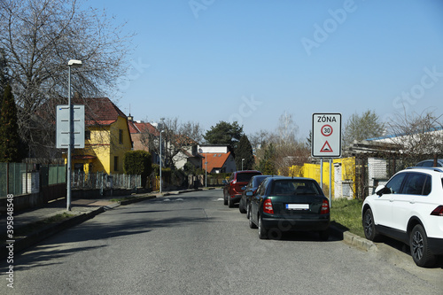 road traffic, entry into the residential zone