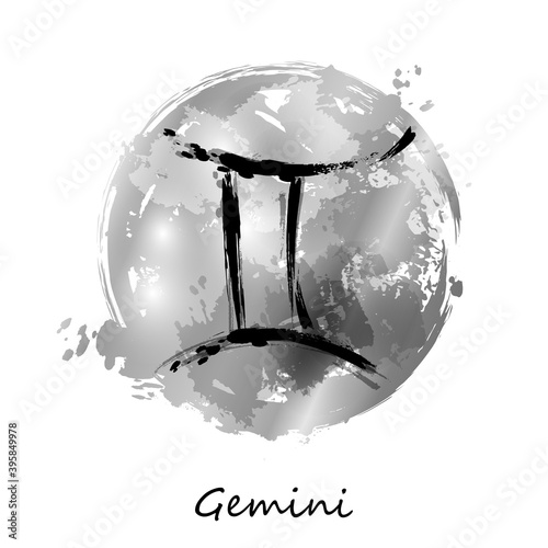 Abstract illustration of the zodiac sign Gemini.