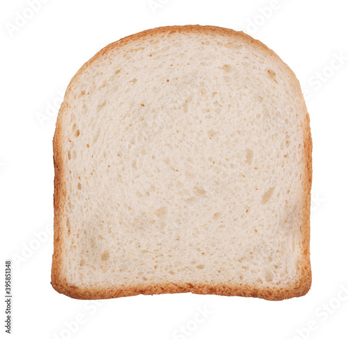 toast white bread on white background