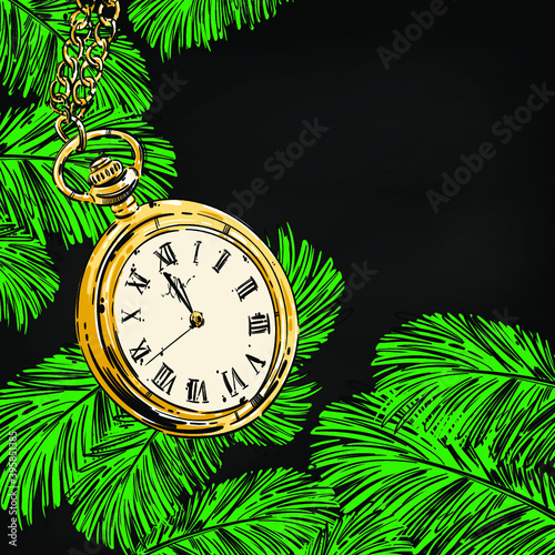Vector abstract illustration. Christmas background