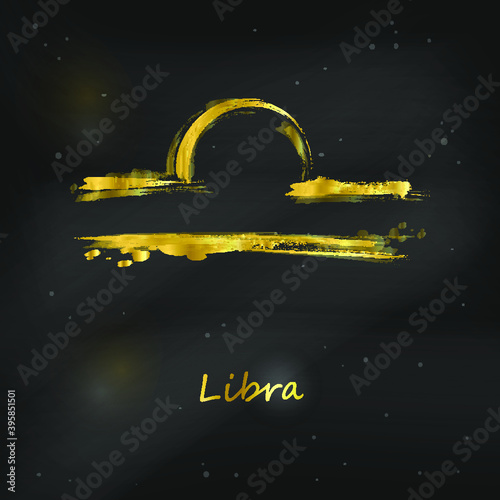 Vector abstract illustration of the zodiac. libra